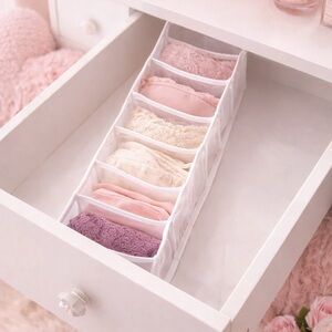 Organizer Clear White for drawers intimates small items 7 compartments